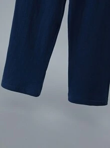 2 Pieces Young Boys Spring/Autumn Lightweight Pajama Set With Cute Bear & Excavator Prints, Long Sleeve Top & Pants - Beige - View 8