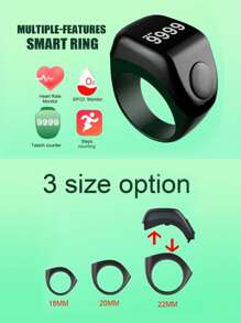 Smart Tasbih Zikr Ring Fashion Smart Ring Watch Iqibla Tasbih Tasbeeh Counter - Multicolor - View 2