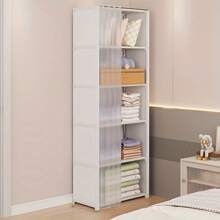1pcmulti-Layer Multi-Layer Book Storage Rack, Easy Assembly, Dustproof Storage Cabinet For Offices, Classrooms, And Dormitories - White - View 5