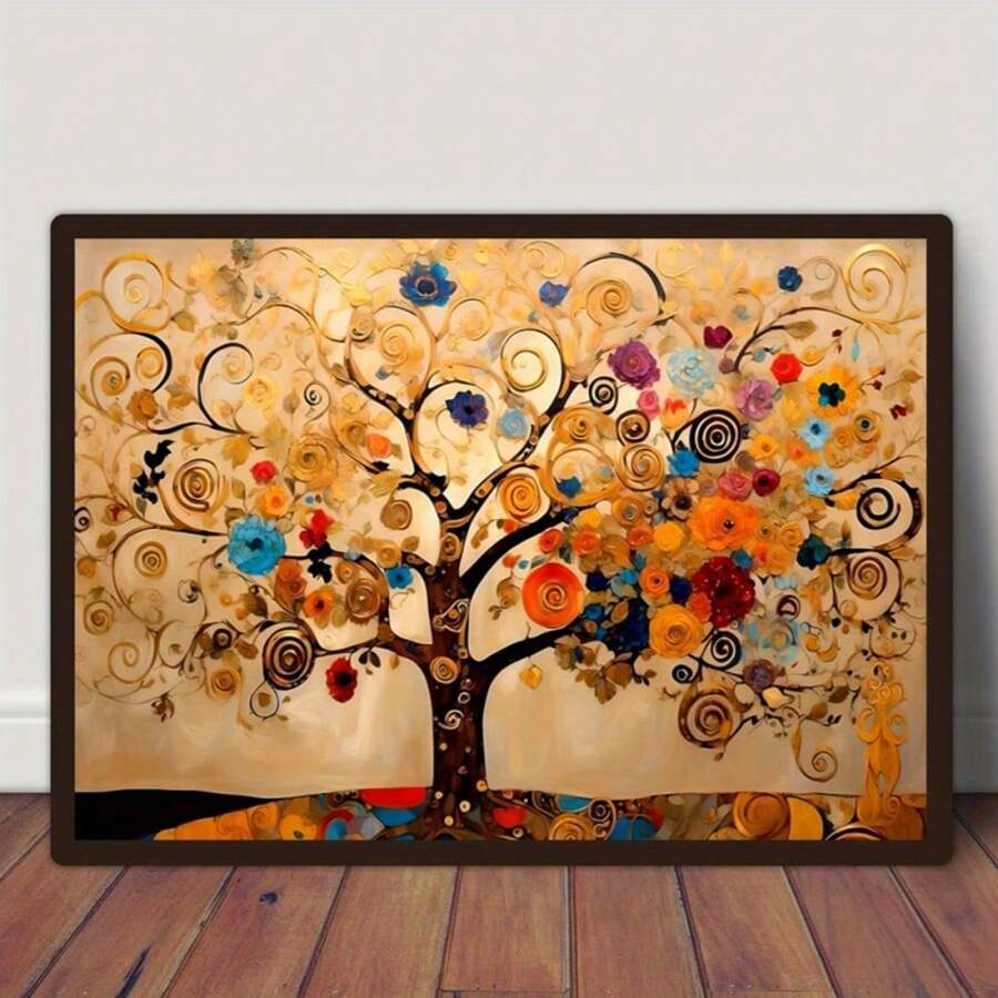 Gustav Klimt Tree Of Life Canvas Art Poster - Vintage And Modern Wall Decor For Living Room, Bedroom, Home Office - Illustration Print - Black and White - View 1