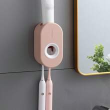 Dust-Proof Automatic Toothpaste Dispenser And Squeezer - Wall-Mounted Bathroom Holder For Toothbrushes, Bathroom Organizers & Storage Halloween, Christmas Decorations Home Bathroom Decor Fall Decor Back To School - Multicolor - View 11