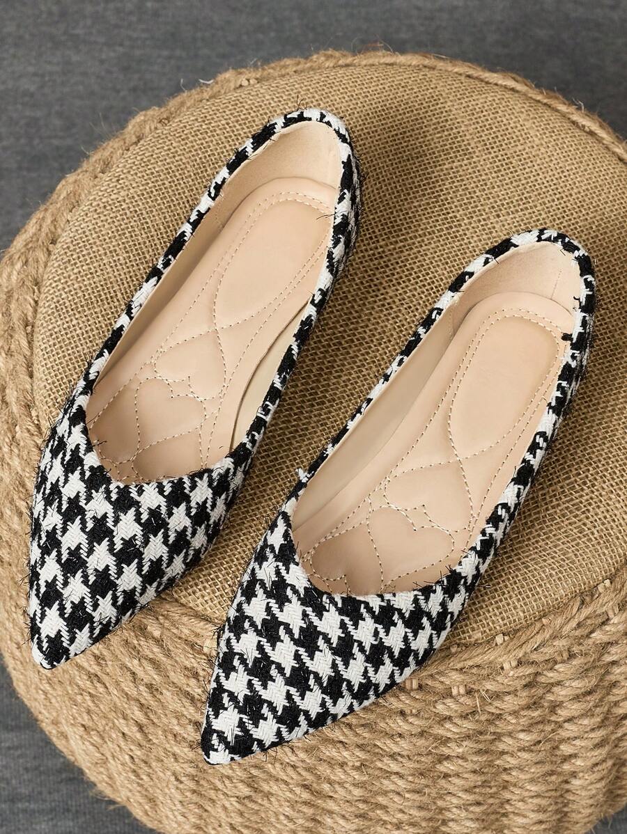 WHDXY Women's Flat Solid Color Loafers, Pointed Toe Work Shoes For Commuting And Office, Suitable For All Seasons, Non-Tiring Flats