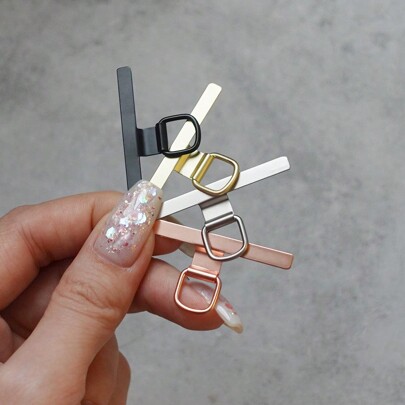 1pc Ultra-Thin Stainless Steel Phone Lanyard Patch Gasket, Cellphone Strap Parts Replacement, Lanyard Connector - Back Attached Soft Film Does Not Damage The Phone