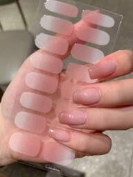 1pc New Gradient Color Nail Stickers Full Nail Wraps, Waterproof Peel-Off Nail Art Stickers For Women, Easy To Use, Suitable For Festive Decorations, Parties, Birthday Gifts