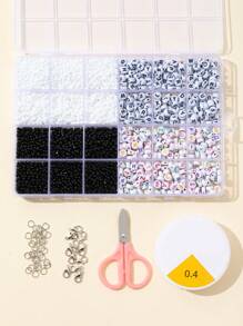 5 Sets Of 24 Colors High-Quality Fastcolour Rice Pearl Letter Beads For DIY Fashionable Jewelry - Rice Beads Letters - View 8