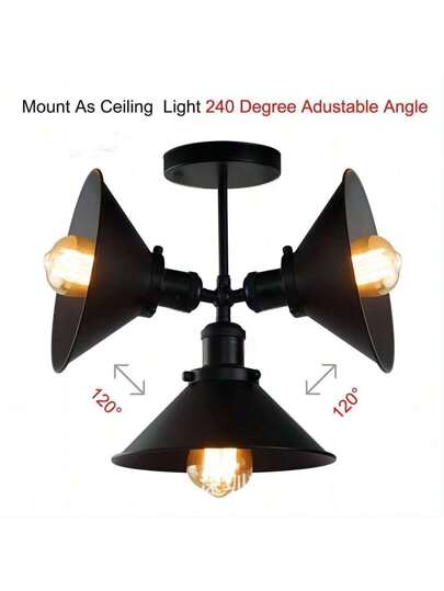 1pc Retro Industrial Wand Lamp Swing Arm, Creative Bedroom Dining Room Sconce Corridor Coffee Shop B, American Personalized Verlichting Fixture view 7