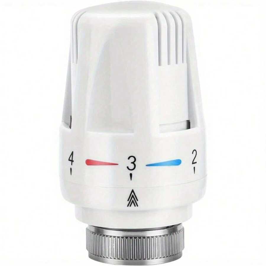 Thermostatic Radiator Head M30 X 1.5 System Temperature Control Valve Heat Valve Tool Automatic Standard Radiator Valves Replacement Fixed Head Heating System For Home Office White - 1 - View 1