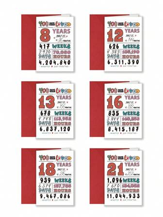 1pc New Birthday Greeting Card, Fun DIY Card, Anniversary Card With Year, Month, Week, Day, Hour, Minute Counter, Gift For Son, Daughter, Family, Friends With Envelope