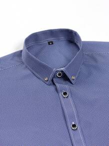 New Men's Ditsy Floral Long Sleeve Shirt, Soft Breathable Business/Formal Casual Dress Shirt, Diamond Buttons, Wedding Groomsman