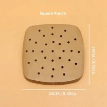 100pcs Disposable Air Fryer Parchment Paper, Round Oil-Proof Paper For Air Fryer, Baking, Cooking And Outdoor Grilling