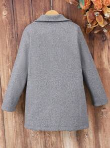 Girls' Casual Versatile Ruffle Collar Jacket, Suits For Older Tween Girl
