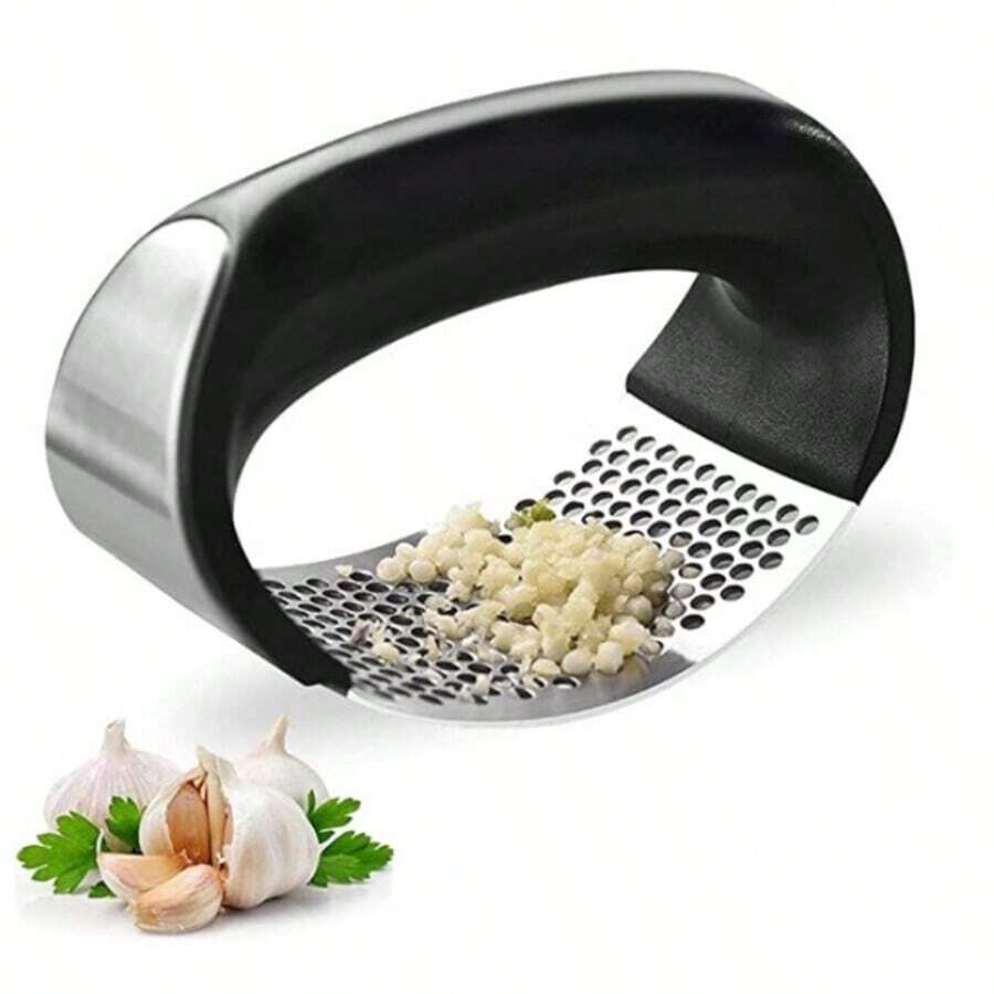 Garlic Crusher Crusher Squeezer Stainless Steel Manual Kitchen Garlic Press - 隨機的 - 查看 1