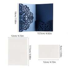 10 Stück/Packung Hochzeitseinladungen (mit Umschlägen und 2 leeren Innenkarten), Laser-geschnittene Verlobungskarte, elegante Premium-Geschäftsgrußkarten für Ferien, Geburtstag, Weihnachten