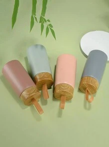 1 件日式木纹盖不锈钢真空隔热茶杯迷你袖珍杯返校 - 彩色 - 查看 5