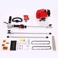 58CC Pole Saw Gas Powered, 2-Cycle Gas Pole Chain Saw 16-Foot Extendable Reach 11.5-Inch Cutting Bar Long Tree Trimmer Gas Pole Saws For Tree Trimming, Branches Pruning,Garden Tools