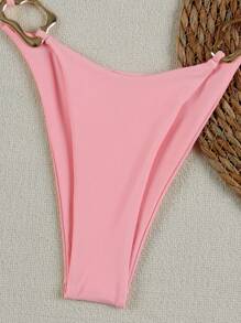 Polovedo Official Sexy Bandeau High Waisted Solid Color Printed One-Piece Swimsuit