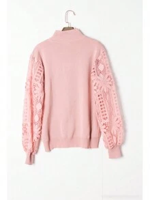 女士长袖毛衣上衣休闲宽松领口高腰鸡尾酒会上衣圣诞新年礼物