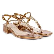 Ramarim Women's Low Heel Sandal 100% ORIGINAL With INVOICE And WARRANTY - DOURADO - Xem 4