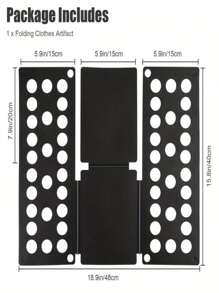 1pc Slouchy Clothes Board, T-Shirt File Organizer, Plastic Laundry Clip For Family T-Shirts, Shirts, Pants, Easy To Use T-Shirt Folding Board - Great For Laundry And Storage - Great For Adults