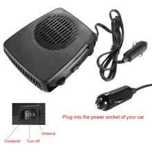 12V Car Electric Heater & Heating/Cooling Fan - Portable Defroster Demister With Efficient Temperature Control, Christmas & Halloween Must-Have For Cars, Trucks, RVs - Svart - Visa 1