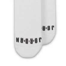 Jordan 男女通用简约数字图案休闲长袜，日常穿着 - 白色 - 查看 7