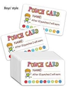 Set de 50 tarjetas de motivación con perforador, tarjetas de recompensa por disciplina y comportamiento, adecuadas para el aula, estudiantes, hogar, con diversos diseños de tarjetas de ánimo lindas