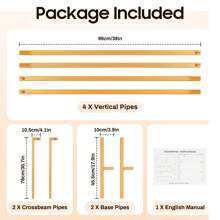 6.6 X 4.9 Wedding Arch Stand Easy Assembly Square Party Decoration - 黃色 - 查看 9