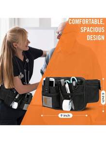 1PC Multi Compartment Nursing Bag Pocket Belt Organizer, Nurse Fanny Pack With Pack Pocket Organiser, Nurse Pouch Waist Bag - Multicolor - View 8