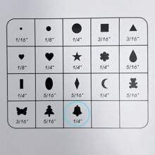 1PC Rubber-Coated Hole Punching Pliers, Hand-Held Punching Machine, Round/Square/Triangle/Heart/Star/Flower/Water Drop/Rectangle/Oval/Rhombus/Moon/Bear/Butterfly/Tree/Bell Hole DIY, Manual Small Metal Puncher, Stationery, Paper Loose-Leaf Handmade, Multiple Patterns, Ideal Gift