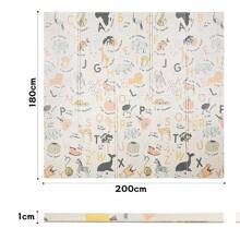 Sour Lemon Alfombra acolchada plegable para bebé 180x200 extragrande, alfombra de juegos infantil para habitación de bebés y niños pequeños, reversible de doble cara, antideslizante - Letras - Ver 7