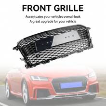 RS Style Front Honeycomb Grille Grill Fit Audi TT MK3 FV 8S 2014-2023 - Black - View 2