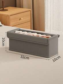 Large Canvas Storage Box With Clear Window Collapsible Clothes Organizer With Lid Family Moisture-Proof Closet Organizer Clothes Sorting For Home Back To School Storage Bag Organization Bedroom Dorm Essentials Room Closet Organizers Car Storage Car Accessories Car Organizer Storage Bins Drawer Organizer For Clothing Wardrobe Storage Closet Dividers Closet Dividers Sweater Sock Pants Jeans Underwear Bag For School School Accessories School Stuff - Grey - View 8