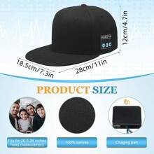1PC/2PCS Wireless Bluetooth Baseball Cap With Wireless Speaker Adjustable, Rechargeable Speaker Hat, Smart Speakerphone Cap Built-In Microphone For Outdoor Sports, Cable-Free Exercise Headwear
