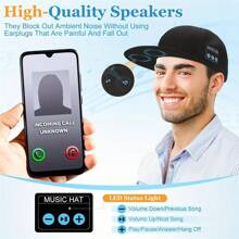 1PC/2PCS Wireless Bluetooth Baseball Cap With Wireless Speaker Adjustable, Rechargeable Speaker Hat, Smart Speakerphone Cap Built-In Microphone For Outdoor Sports, Cable-Free Exercise Headwear