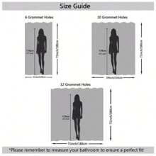 1 件粉红玫瑰图案浴帘，防水防霉浴帘，家庭和公寓浴室装饰，挂毯墙壁艺术 - 彩色 - 查看 7