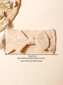 6 件新生儿可爱豹纹时尚婴儿尼龙大蝴蝶结头带，可爱的婴儿发饰适合所有季节日常佩戴 - 彩色 - 查看 2