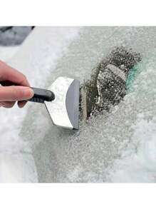 1pc Car Ice Scraper With Long Handle, Frost Remover Brush, Stainless Steel Windshield Snow Shovel Cleaning Tool For Cars, Trucks, SUVs In Winter