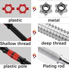 1pc 40cm Solid Dumbbell Bar Adjustable Stainless Steel Dumbbell Bar Set With Non-Slip Handle, Including 2 Nuts - Handheld Fitness Equipment For Strength Training