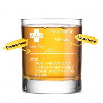 1 Pieza Vaso de Bourbon de Vino Personalizado y Divertido, Vaso de Vino Personalizado con Nombre Personalizado + Nombre de Vino, Vaso de Agua, Taza de Café, Regalo del Día del Padre para el Abuelo y el Padre, Regalo para Bebedores, Regalo Exclusivo