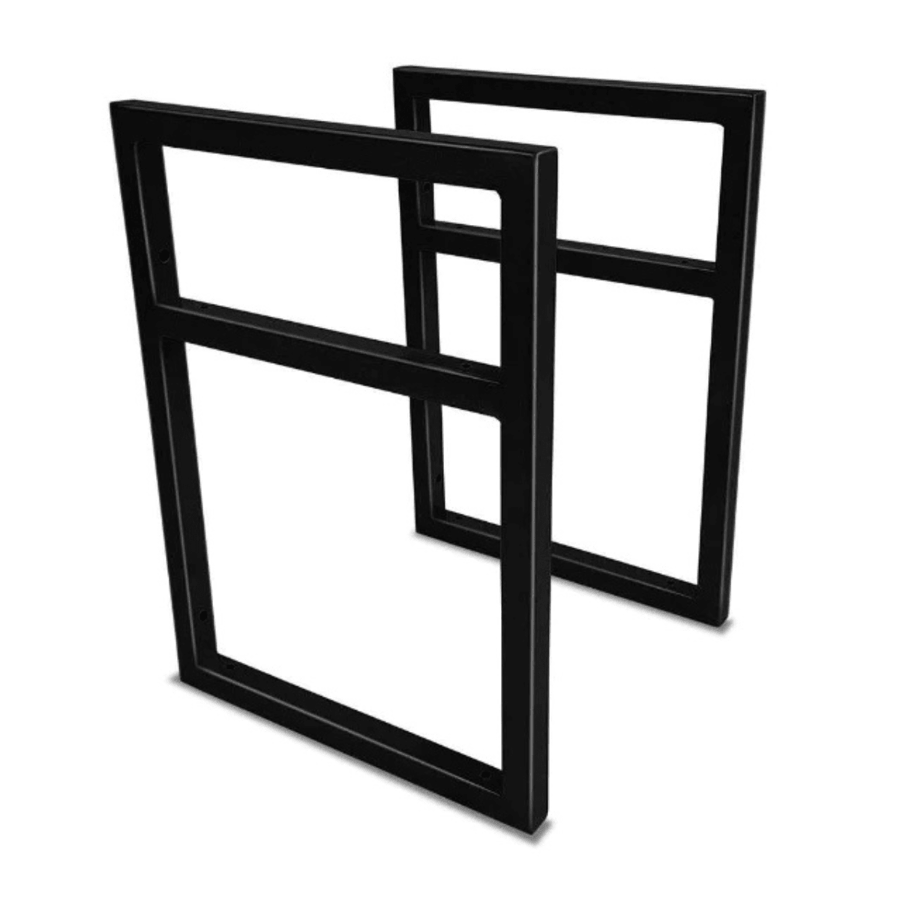 Milano Design Iron Shelf Support In Steel, Decorative Industrial Style, Kit With 2 Units, Right And Left Side - màu đen - Xem 1