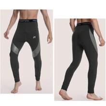 MEETHOO Pantalones térmicos para hombre, capa base de esquí de invierno, calzoncillos largos, mallas de compresión para clima frío para retención de calor, capa base deportiva con forro polar para ciclismo, yoga, baloncesto, fútbol, regalo de Navidad para hombres