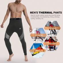 MEETHOO Pantalones térmicos para hombre, capa base de esquí de invierno, calzoncillos largos, mallas de compresión para clima frío para retención de calor, capa base deportiva con forro polar para ciclismo, yoga, baloncesto, fútbol, regalo de Navidad para hombres