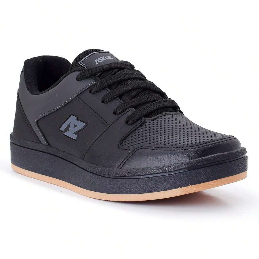 Aszuz Street White 's Women's Casual Sneaker Skate Comfortable Running Walking - 黑色 - 查看 1