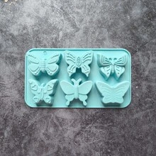 1 件 6 腔蝴蝶形硅胶蛋糕模具、烘焙糕点甜点装饰模具 - 彩色 - 查看 6