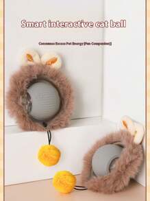 Interactive Smart Cat Ball Toy With Rotating Ball On String, Automatic Spinning Ball, Suitable For Indoor Cat Training And Play, USB Rechargeable, Bite-Resistant, Durable, Suitable For All Cat Breeds - Multicolor - View 4