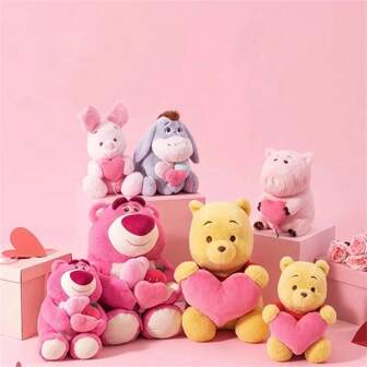 Miniso 迪士尼告白系列毛绒玩偶抱枕沙发装饰摆件卡通可爱小熊维尼玩具礼物 30cm/11.81英寸