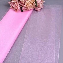 5米*48厘米透明水晶雲絲織物紗網卷，適用於家庭禮品包裝、婚禮儀式走道椅子裝飾、慶祝派對裝飾、嬰兒沐浴襯衫、DIY手工藝品製作等 - 彩色 - 查看 21
