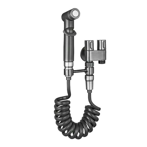 1-teiliges WC-Booster-Set aus Edelstahl ohne Loch, kleine Spritzpistole für Damenwaschanlagen, Eckventil mit einem Eingang und zwei Ausgängen und doppeltem Verwendungszweck