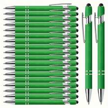 20pcs/Set Multi-Color Ballpoint Pens With Stylus, Suitable For Touchscreen, Quick-Drying Black Ink, 2-In-1 Metal Pen Body Design, Medium Tip (1.0mm), Smooth Writing, With Clip - Ideal For Students And Office Use, Essential For Back To School Season - 20pcs - View 11