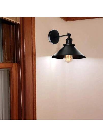 1pc Retro Industrial Wand Lamp Swing Arm, Creative Bedroom Dining Room Sconce Corridor Coffee Shop B, American Personalized Verlichting Fixture view 3
